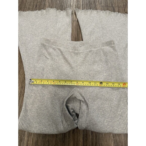 Aerie Ribbed Beloit Wide‎ Leg Pants Medium Gray - Picture 6 of 9